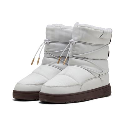 Winterboots PUMA "SNOWBAE WNS", Damen, Gr. 37, weiß (feather gray, feather gray), Textil, Schuhe Winterboots, Moonboots, Winterstiefel, wasserdicht,wärmend