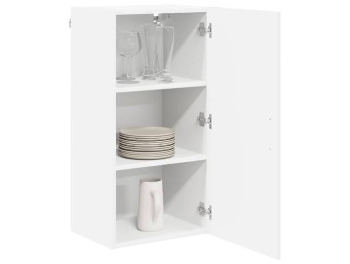 KTHLBRH Wandschrank weiß 40 x 31 x 80 cm Technisches Holz, modernes Design, robuste Struktur, für die Küche
