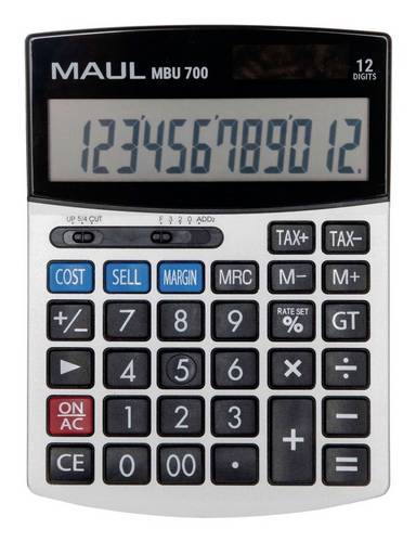 Maul MBU 700 Tischrechner Schwarz (B x H x T) 115 x 25 x 115mm