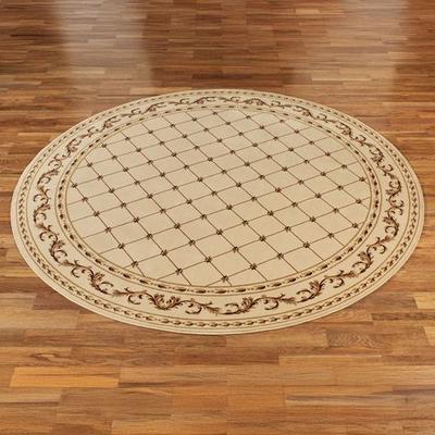 Touch of Class "Augusta Round Rug 7'10"" Round, 7'10"" Round, Ivory"