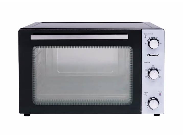 Bestron Grill-Backofen AOV45 Standbackofen – Mini Backofen – schwarz / grau