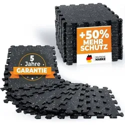 NEOLYMP Bodenschutzmatte Fitness aus Kautschuk - Puzzlematte, Größe 31,5 x 31,5 x 0,6 cm in Schwarz 808