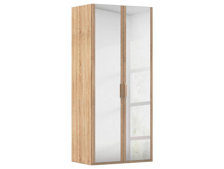 Novel Drehtürenschrank, Sonoma Eiche, Glas, 2 Fächer, 101x223x60 cm, Blauer Engel, Goldenes M, BQ - Bündnis für Qualität, Made in Germany, Schlafzimmer, Kleiderschränke, Drehtürenschränke