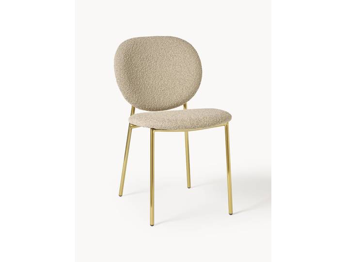 Chaises rembourrées en bouclette Ulrica, 2 pièces