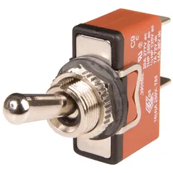 KS C3921 - Kippschalter 16(4)A-250VAC, 1x (Ein)- Aus- Ein, Metall