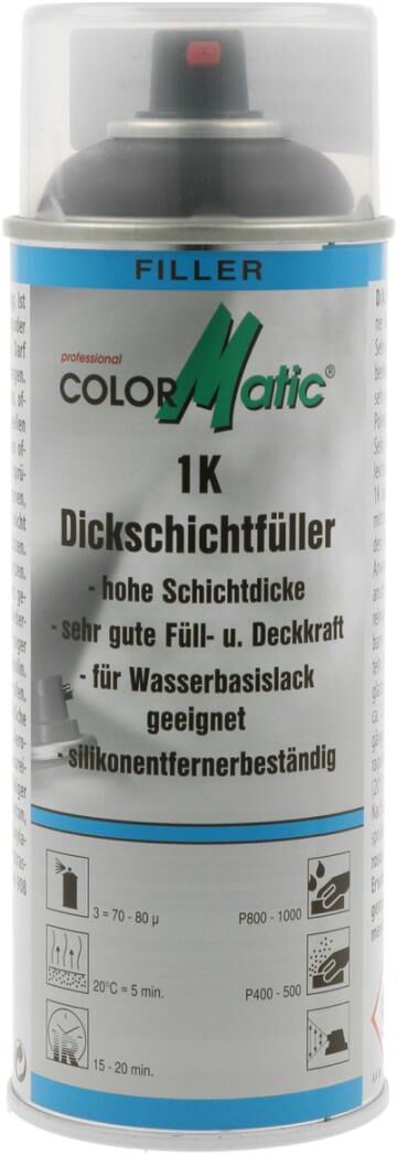 european aerosols ColorMatic 1K Dickschichtfüller schwarz, 400 ml