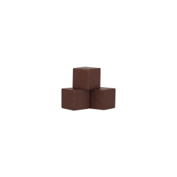 Halmakegel.com Würfel - Quader - kantig - 10mm - braun 255463