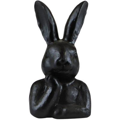 Dekofigur AM DESIGN "Hasenbüste "Denker", schwarz, B:5,5cm H:12,5cm, Polyresin, Dekofiguren, Osterdekoration aus Polyresin