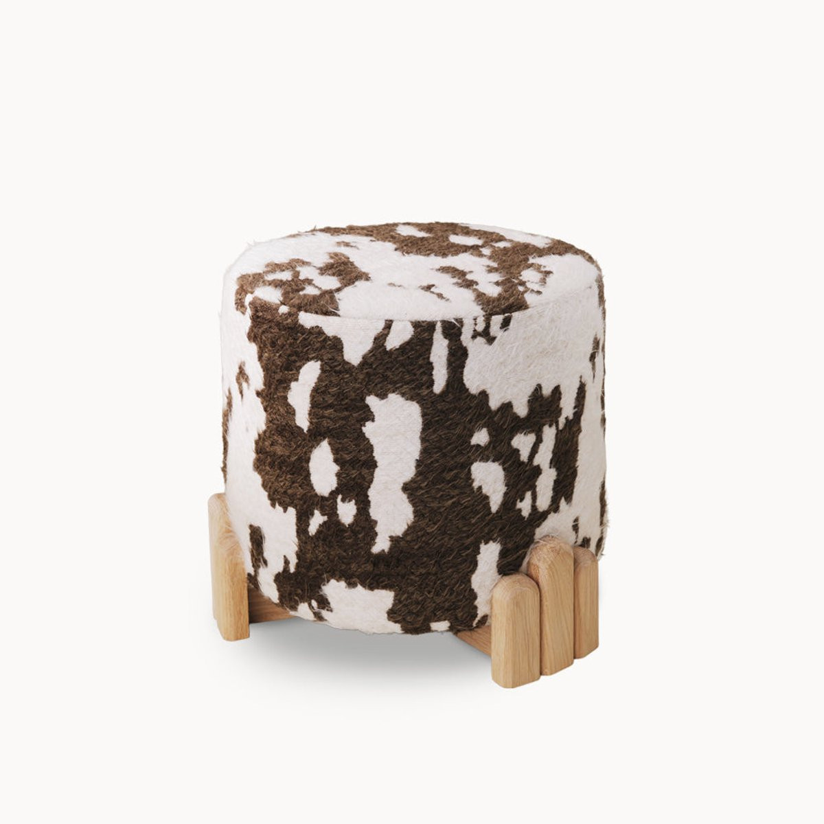 Little King Poef Little van Little Moo - Handgemaakt in Nederland - Eikenhout