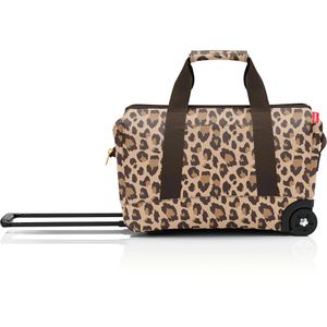 Reisenthel Reisetasche Allrounder Trolley, leo macchiato 49 cm, mit Rollen und 2 Außenfächern, aus Polyester, 30 Liter
