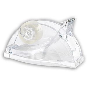 Wedo Klebebandabroller 609016 Cristallic, glasklar, Tischabroller für Klebeband 19mm x 33m