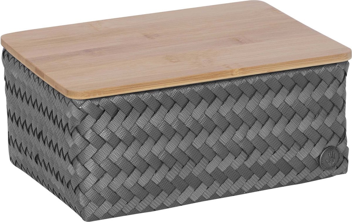 Handed By Opbergmand met deksel Top Fit medium high - donkergrijs