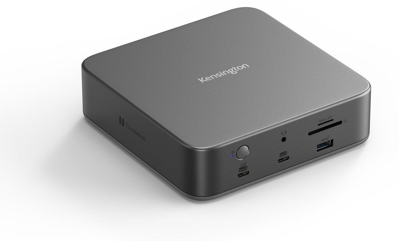 Kensington SD5010T5 EQ Thunderbolt 5 Triple 4K Dockingstation, Kabelgebunden, Thunderbolt 5, 140 W, 3,5 mm, 10,1000,2500 Mbit/s, Grau