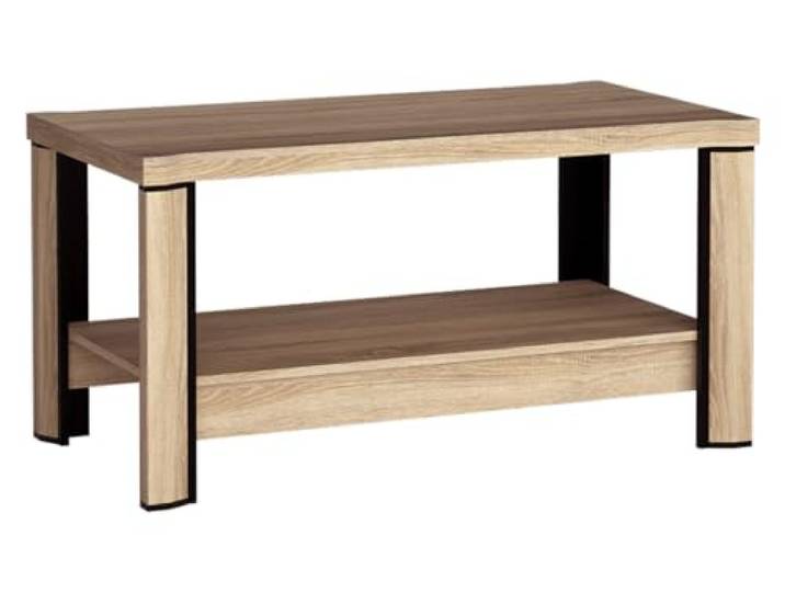 Mirjan24 Couchtisch Mannar M-15, Kaffeetisch, Rechteckig Sofatisch, Farbauswahl, Stylischer Wohnzimmertisch 120x60x61 cm, Naturtöne (Sonoma)