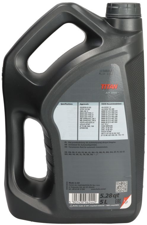 Fuchs Oil Automatikgetriebeöl FUCHS 602007377 TITAN ATF 4000 5L