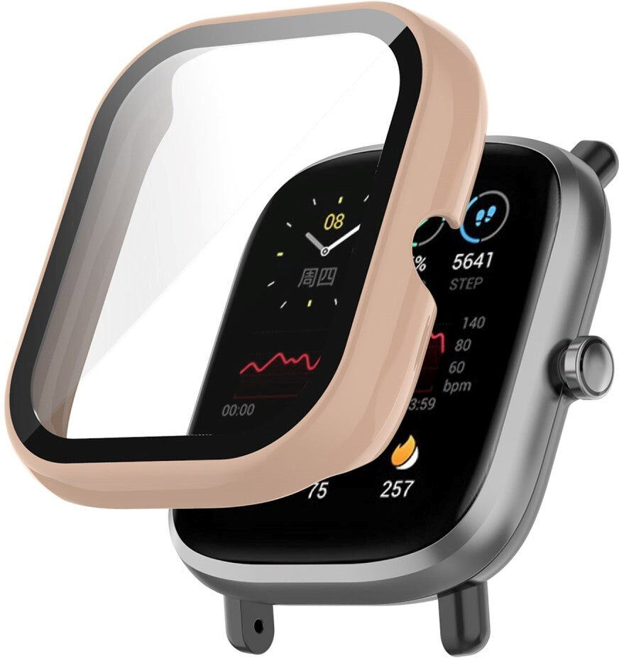 INCOVER Amazfit Bip U / Bip U Pro Hård Plast Case m. Indbygget Skærmbeskyttelse - Lyserød