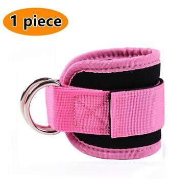 Inspire Daily Merch Premium Cable Ankle Straps For Leg & Glute Workouts Double D Ring Strength Training Cuffs pink