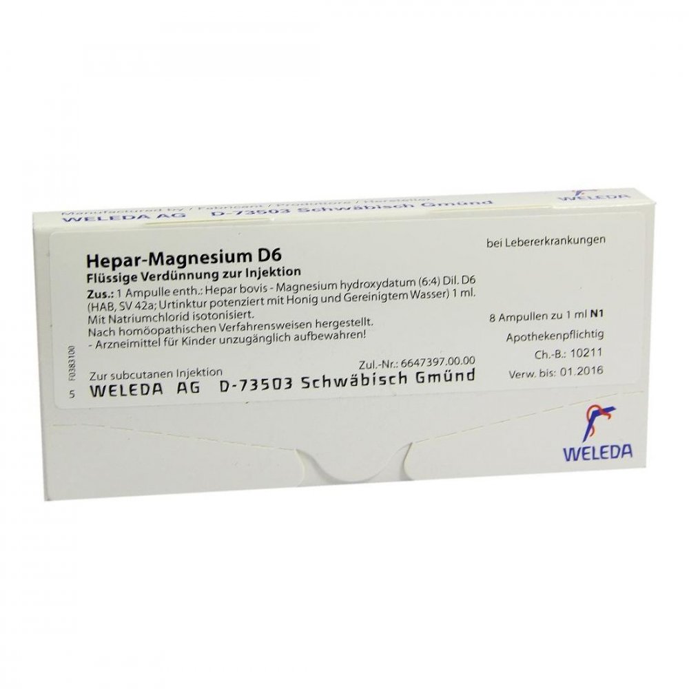 WELEDA AG Hepar-magnesium D6 Ampullen 02594274