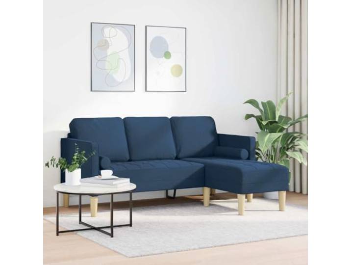 KTHLBRH Sofa-Set, modular, Blau, 3-Sitzer, Polyester Technisches Holz, wiederkonfigurierbare Abschnitte, flache Armlehnen, einfache Montage