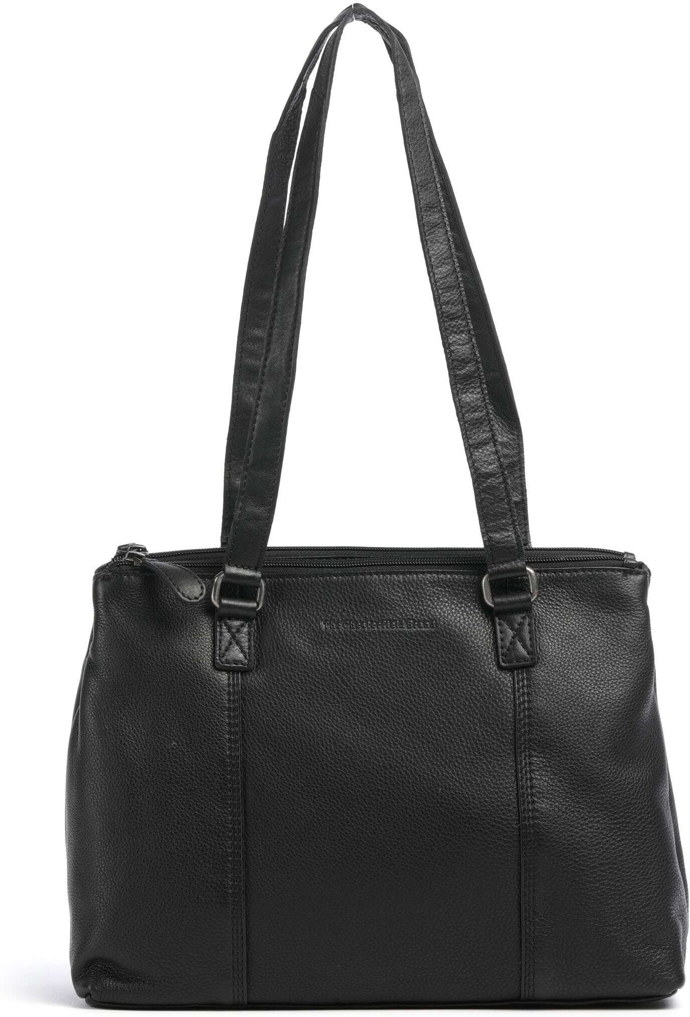 The Chesterfield Brand Serene Marvos Schultertasche aus Leder, schwarz