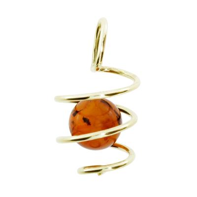 Kettenanhänger OSTSEE-SCHMUCK "Ostsee-Schmuck Anhänger Spirale Anhänger Spirale", gelb, Schmuckanhänger, Damen, 20 x 10mm, Gelbgold 333, 0,9 g, Kettenanhänger