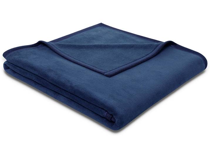 Wohndecke BIEDERLACK Cotton Sense , blau (dunkelblau), B:150cm L:200cm, Baumwolle, Wohndecken, Wohndecke, aus 100% Baumwolle
