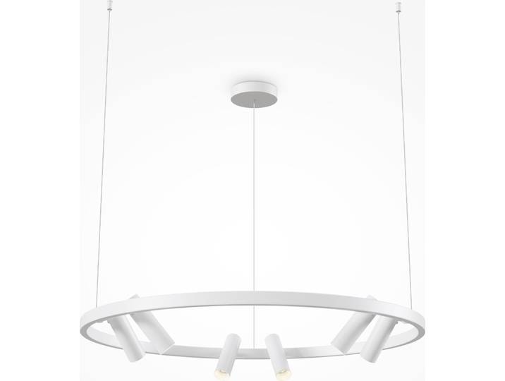 Suspension LED\, blanc spots mobiles\, H 120 cm