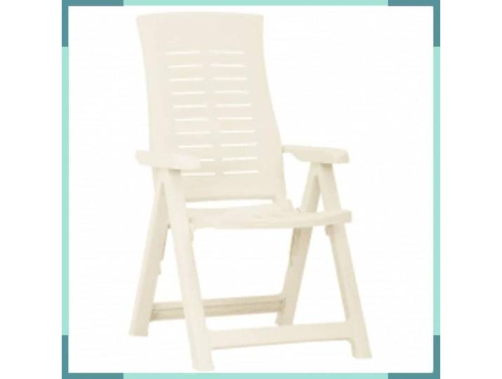 315830 Chaises inclinables de jardin lot de 2 Plastique Blanc
