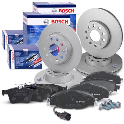 Bosch Bremsscheiben +Bremsbeläge vorne+hinten [Hersteller-Nr. 41108552] für Seat, VW, Cupra, Skoda, Audi