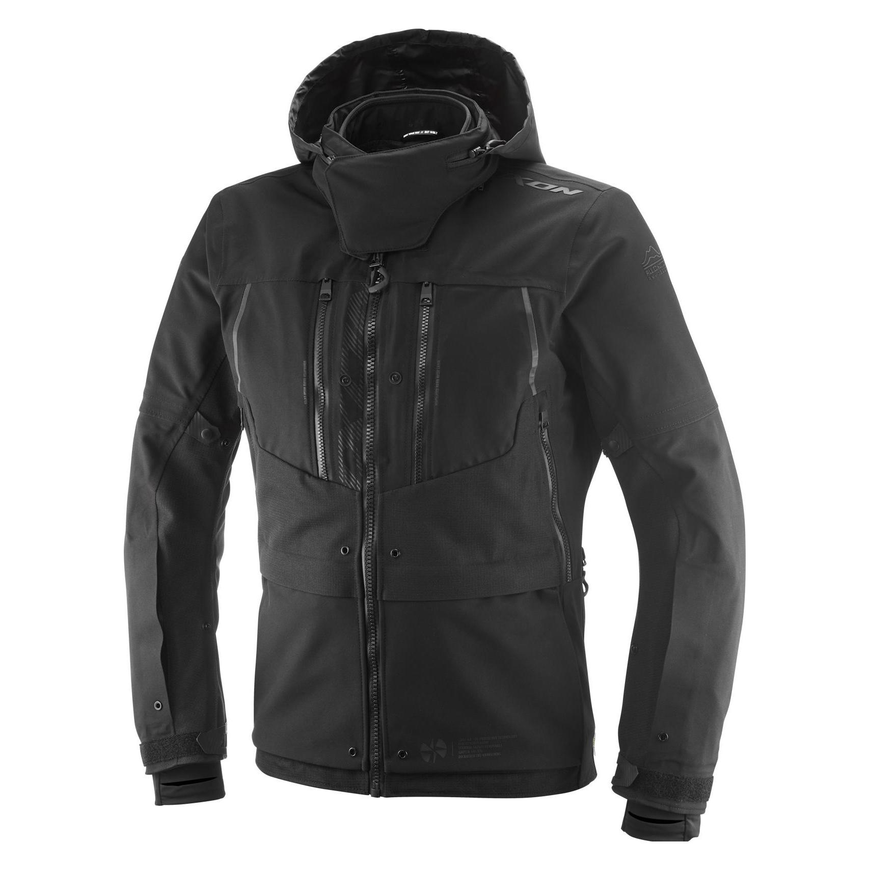 Ixon Asgard Motorradjacke Schwarz XXL (Herren, XXL) (240561001)