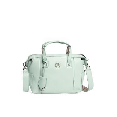 Schultertasche GATTINONI "Denise Soft Bowling Bag Damen", Damen, Gr. B/H/T: 16cm x 18cm x 16cm onesize, grün (sage), PVC, Polyurethan, Taschen Schultertasche, Schultertasche Damen, Abendtasche, Fashion, Lifestyle, Sale