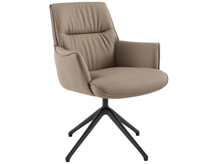 Novel Armlehnstuhl SANTOS, taupe, Leder