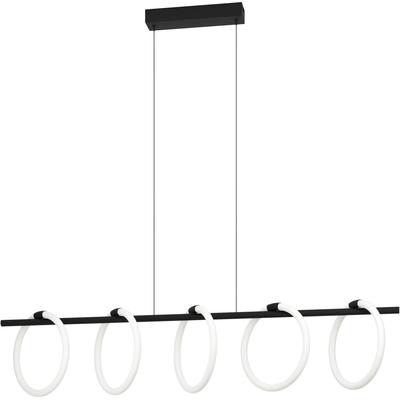 EGLO Hängeleuchte "CARANACOA", schwarz, H: 110cm, 1 Stk., Leuchten, Hängeleuchte in schwarz aus Stahl - 7W - Warmweiß, Hängeleuchte