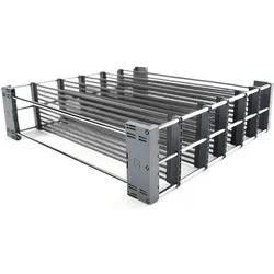 SpaceFlexx Spaceflex Schubkasten Organizer - flexibel für Küchenutensilien Kunststoff Stahl, Besteckkasten, Silber, Grau