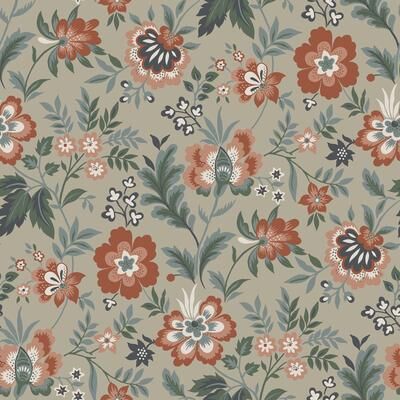 A-Street Prints Athena Beige Floral Wallpaper