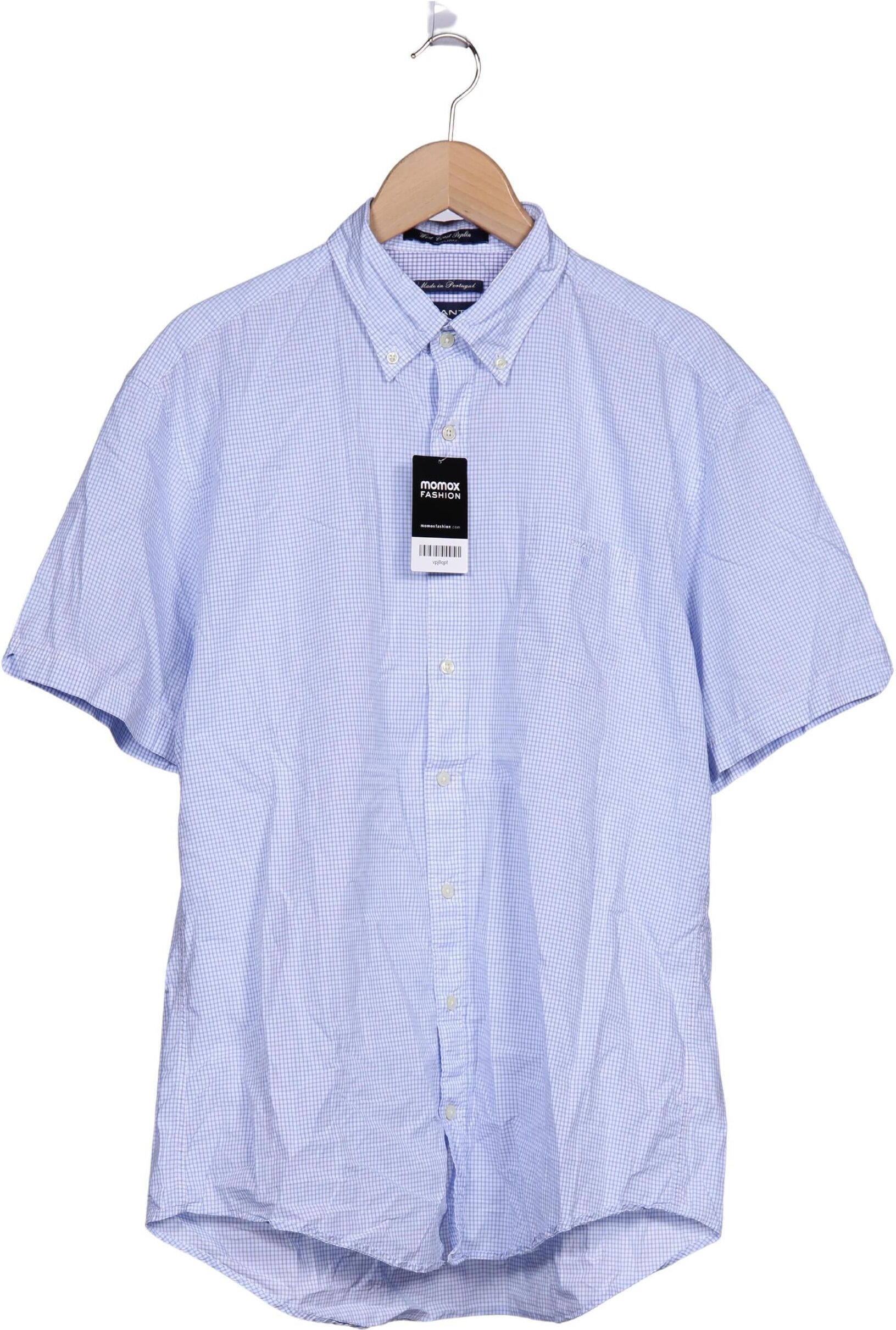 Gant Herren Hemd, Hellblau, Gr. XL, Baumwolle - Second Hand