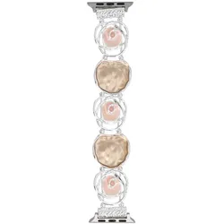 Neue Armbanduhr GlacierX Gleam Bud Stretch Bracelet Frosted Peach für Apple Watch 38/40/41mm Pfirsichfarben.