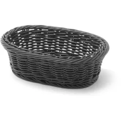 Hendi Brotkorb, oval, 190x120x60 mm, schwarz
