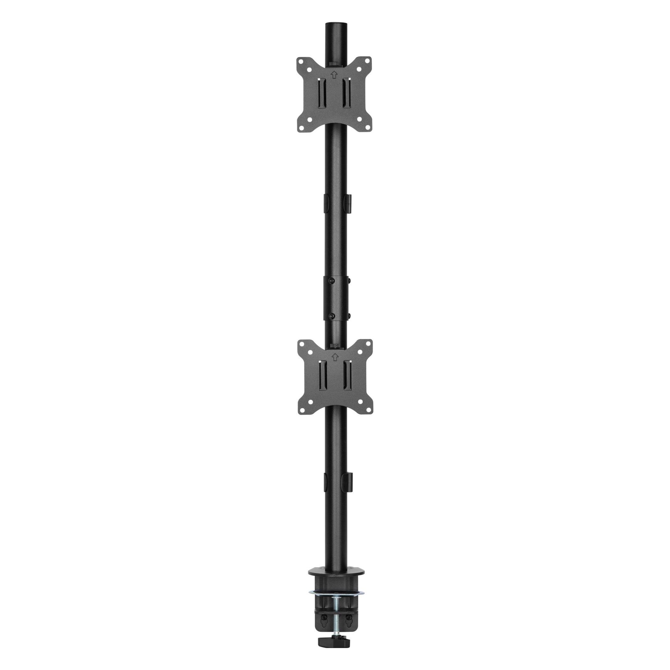 InLine Tischhalterung, für 2x LCD-/LED-Display bis 81cm (32"), max. 9kg, vertikal, schwarz (Tisch, 32", 9 kg) (23108F)