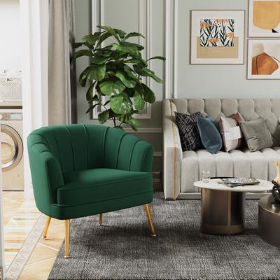 Andeworld Velvet Accent Chairs for Living Room Bedroom Office Leisure Upholstered Single Sofa Chair