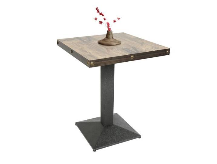 Table bistrot industrielle - AIMEI - Table Carré 60cm - Style Loft - Pied de style européen