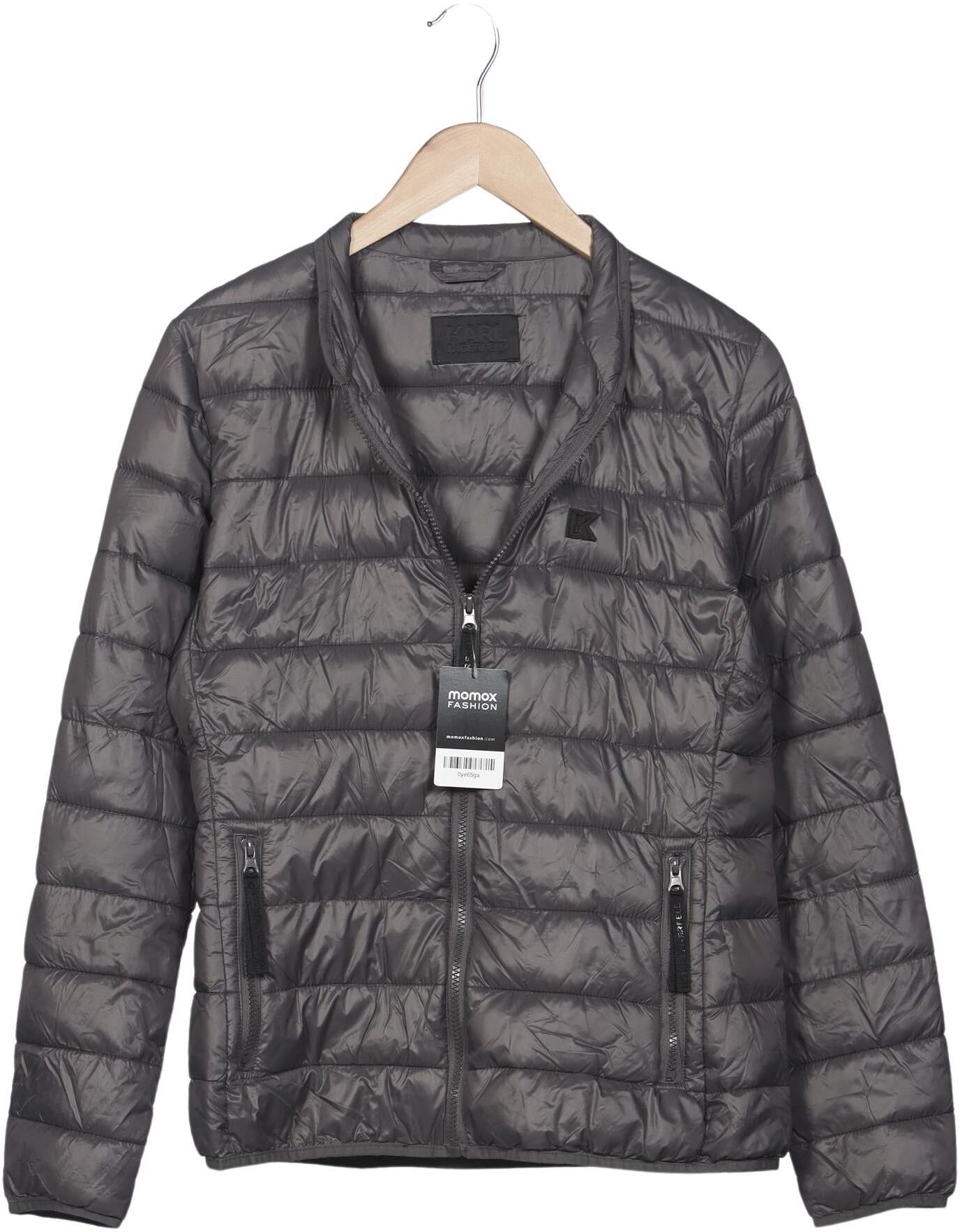 Karl by Karl Lagerfeld Damen Jacke, Grau, Gr. L, Synthetik - Second Hand