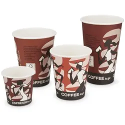 Pack4Food24 1000 Coffee to go Becher Kaffeebecher 4oz 100ml Ø62mm im "Coffee Grabbers" Design Papier+PE