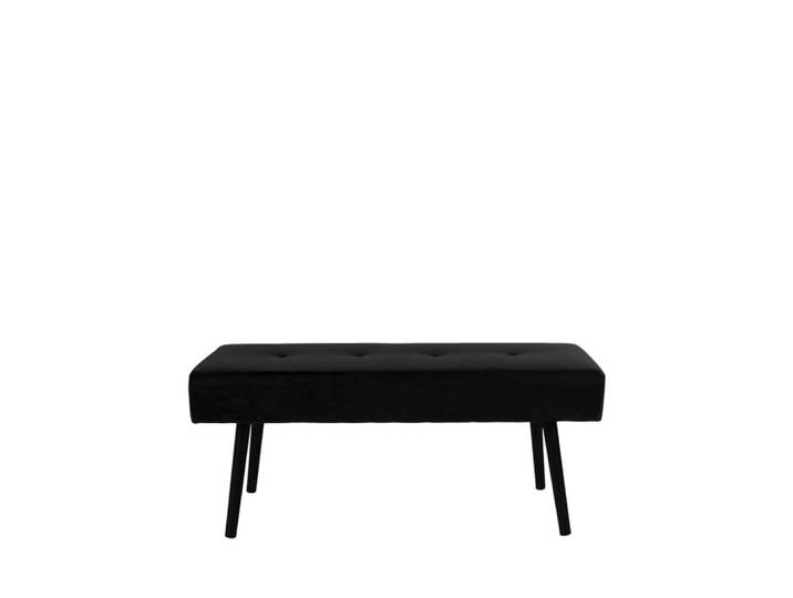 Banc en velours l100cm - noir