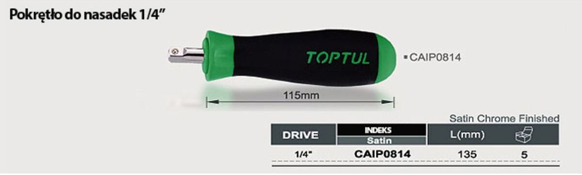 Drehgriff TOPTUL 1/4 zoll Länge 115mm