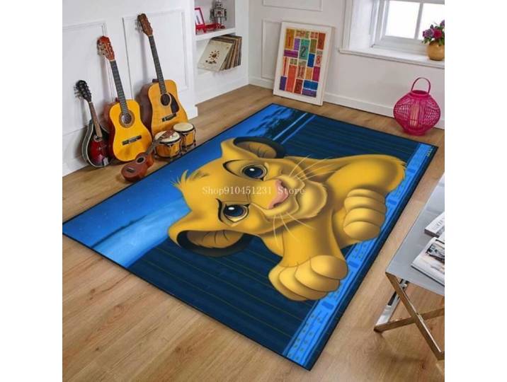 Tapis de sol antidérapant - NVY-8422 - Le Roi Lion et La Belle et La Bête - 120x160cm - Moderne