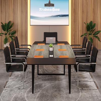 ROSE "94.48"" L x 47.24"" W Conference Table,Seminar Table with Rectangle Grommet"