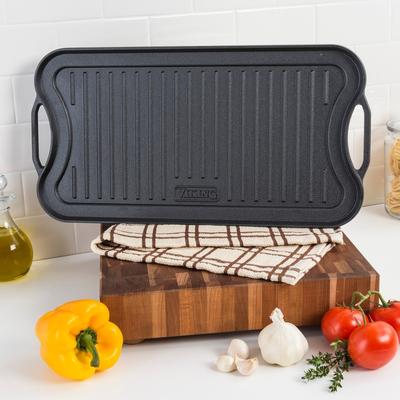 Viking Cast Iron 20"" Reversable Grill/Griddle Pan (Pre-Seasoned)"