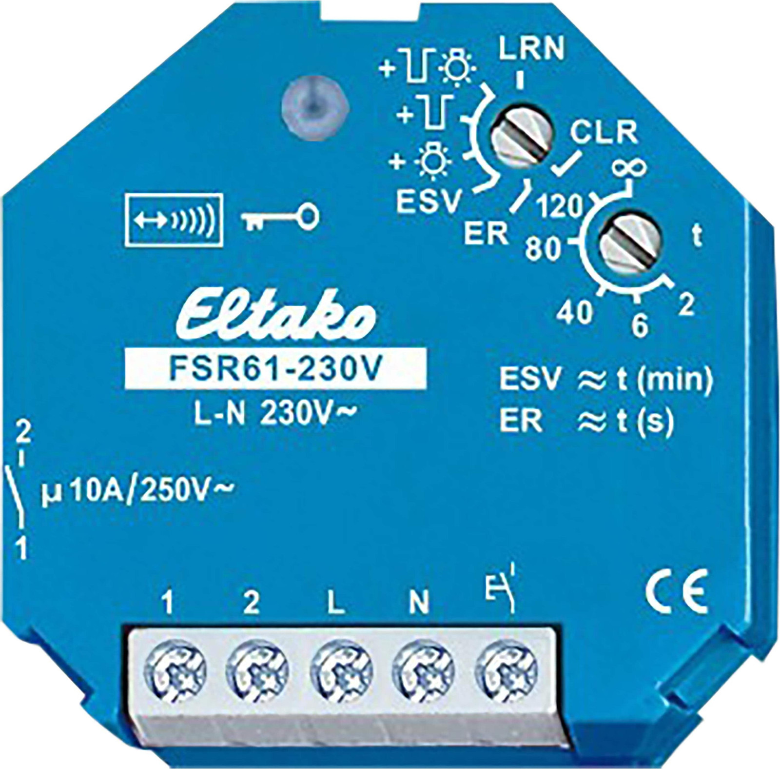 Eltako FSR61-230V draadloos schakelrelais met 1 potentiaalvrij contact, 30100005