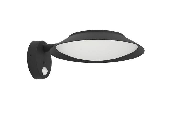 Eglo Solarleuchte, Schwarz, Weiss, Kunststoff, 25.0x10.5 cm, Bewegungsmelder, tragbar, kabellos, transportabel, Lampen & Leuchten, Aussenbeleuchtung, Solarleuchte